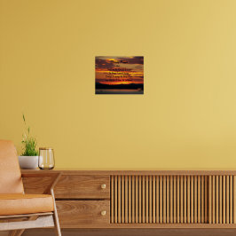 Póster Oración de la Serenidad Paisaje de Atardecer Naran