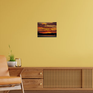 Póster Oración de la Serenidad Paisaje de Atardecer Naran