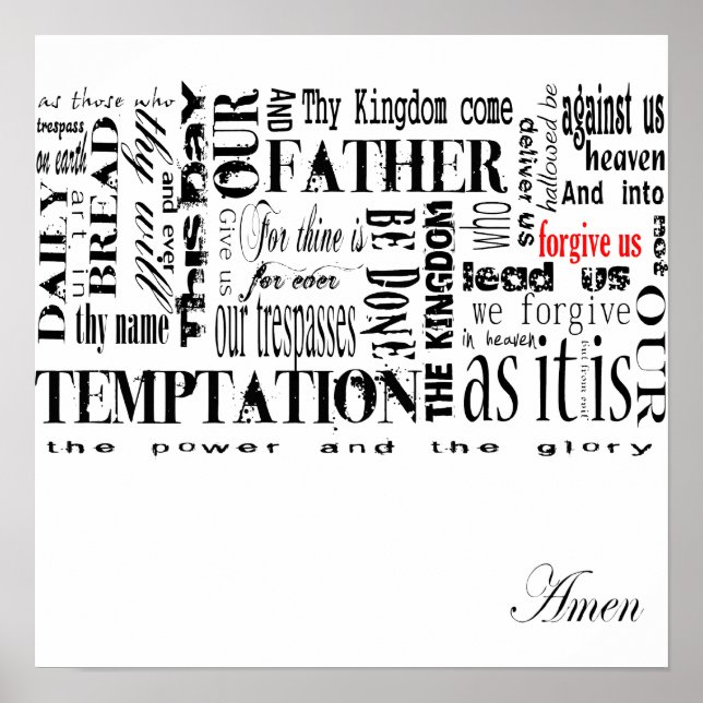 Póster oración de los señores (Frente)