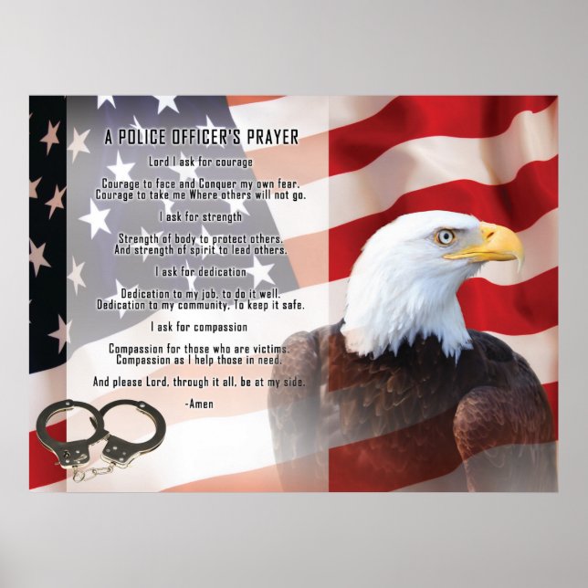 Póster Oración de oficiales de policía (Frente)