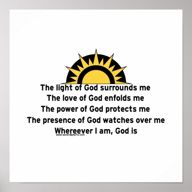 Póster Oración de protección (Frente)