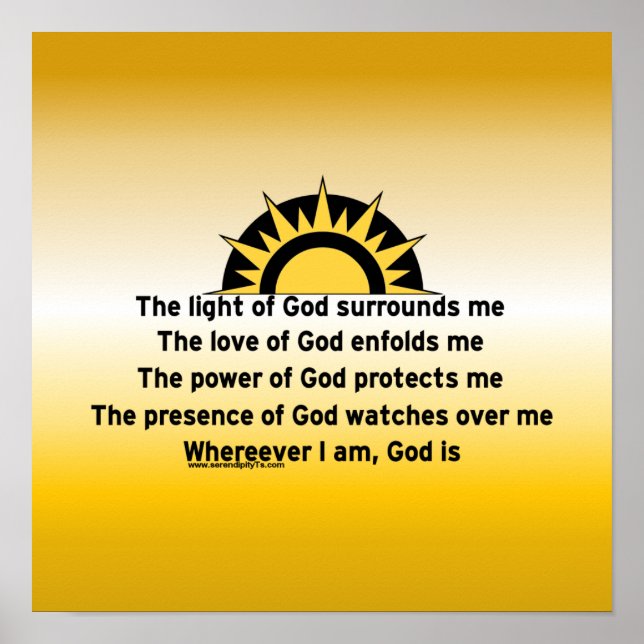 Póster Oración de protección (Frente)