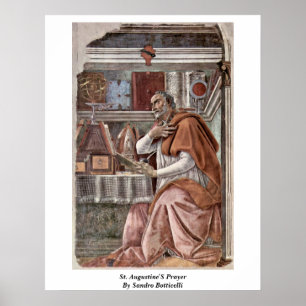 Póster Oración De San Agustín Por Sandro Botticelli