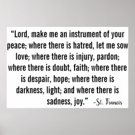 Póster Oración de San Francisco