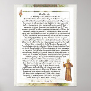 Póster Oración de San Francisco de Asís 15:17 París
