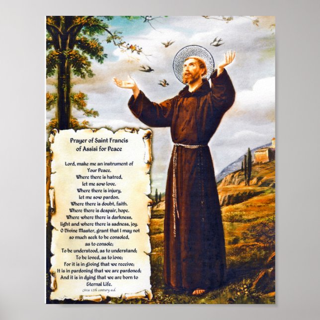 Póster Oración de San Francisco de Asís 15:17 París (Frente)