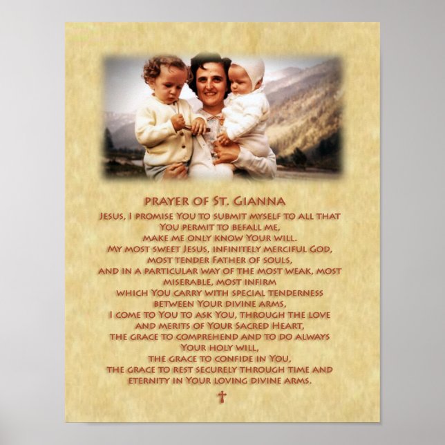 Póster Oración de San Gianna Molla (Frente)