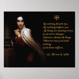 Póster Oración de Santa Teresa de Ávila