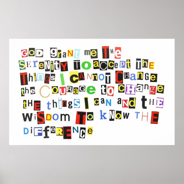 Póster Oración de serenidad (Frente)