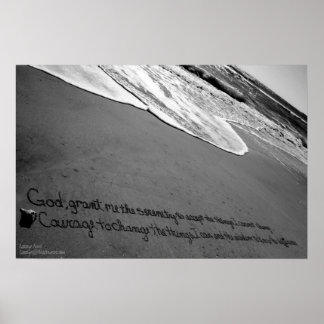 Póster Oración de Serenidad de Beachwrite
