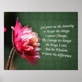 Póster Oración de serenidad Flor Inspiradora