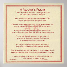 Póster Oración de una madre ©2012 de Trinka Polite (Poste