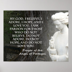 Póster Oración del Ángel de Portugal.