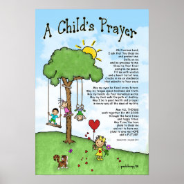 Póster Oración del niño (Escrituras: Romanos/Jeremías)