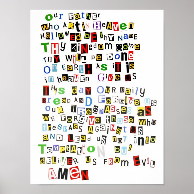Póster Oración del Señor (Frente)