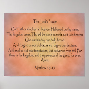 Póster Oración del Señor, antecedentes de la época Naranj