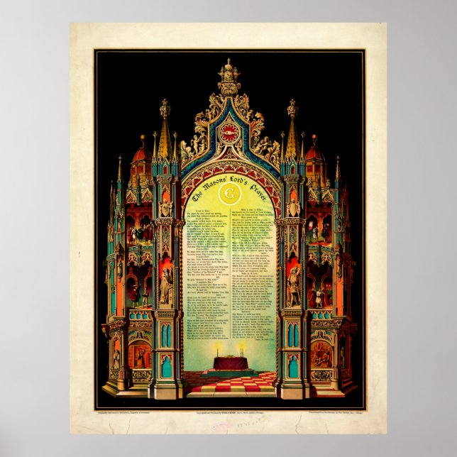 Póster Oración del Señor de los Masones (1892) (Frente)