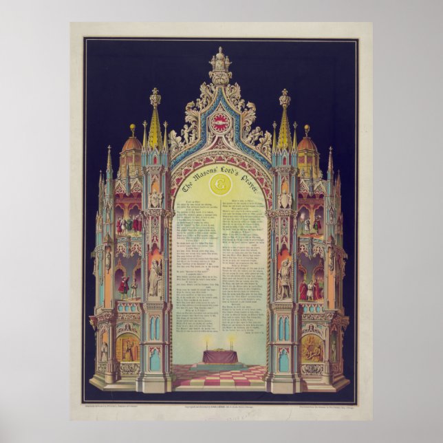 Póster Oración del Señor de los Masones [1892] (Frente)