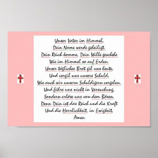 Póster Oración del Señor en alemán