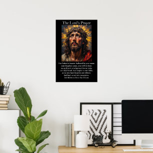 Póster Oración del Señor Pasión de Cristo Corona de Espin