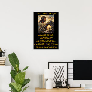 Póster Oración del Señor Resurrección Amanecer Salvación 