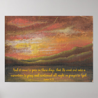 Póster Oración en las Montañas