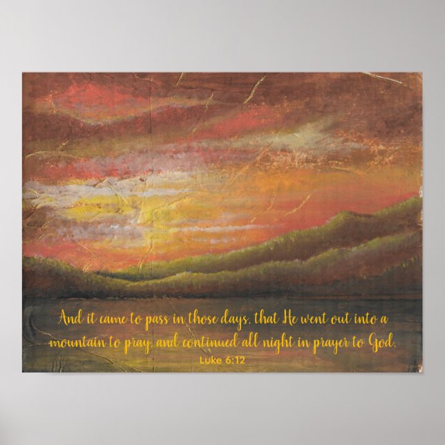 Póster Oración en las Montañas (Frente)