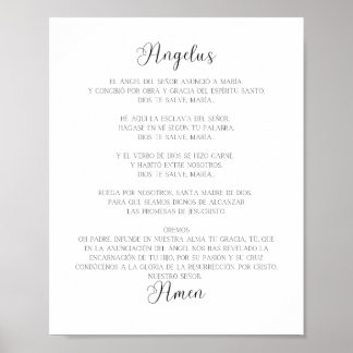 Póster Oración española El Angelus