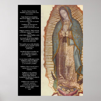 Póster Oración Guadalupe para la protección coronavirus
