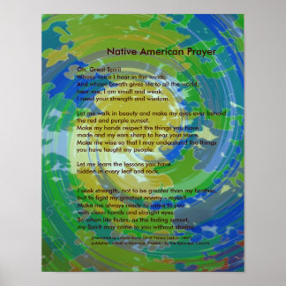 Póster Oración nativa americana