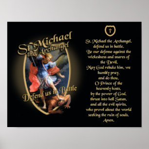 PÓSTER ORACIÓN PARA SAINT MICHAEL EL ARCHANGEL