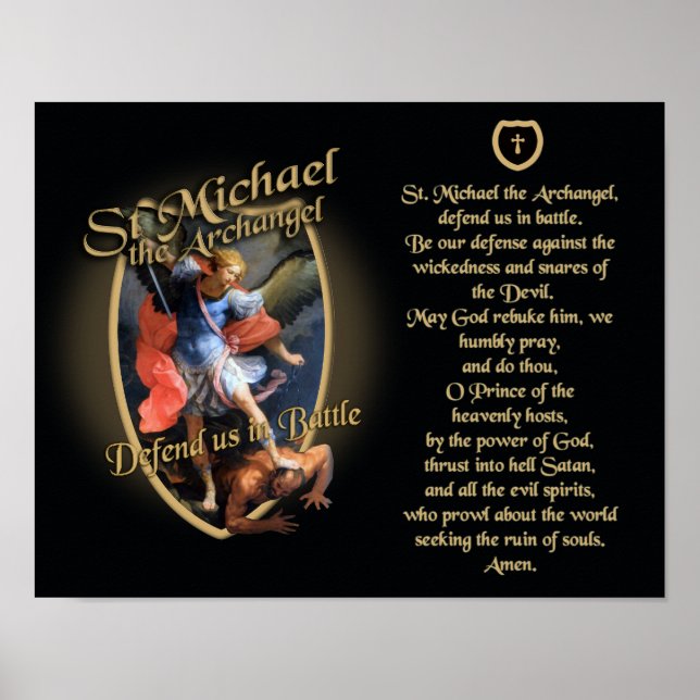 PÓSTER ORACIÓN PARA SAINT MICHAEL EL ARCHANGEL (Frente)