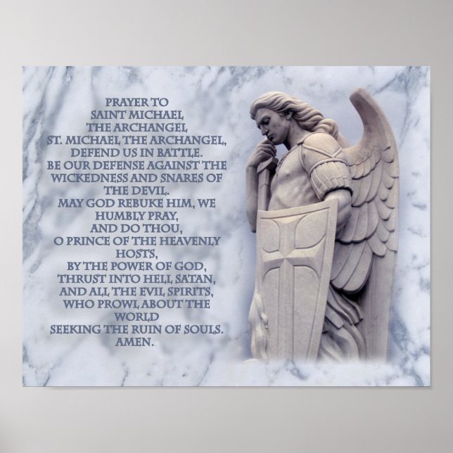 PÓSTER ORACIÓN PARA SAINT MICHAEL EL ARCHANGEL (Frente)