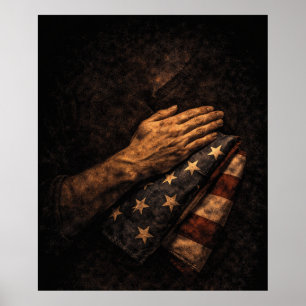 Póster Oración Patriótica Vintage 