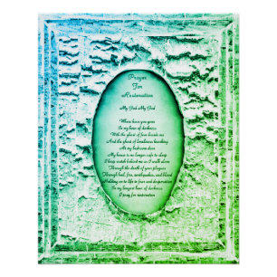 Póster Oración Por La Restauración