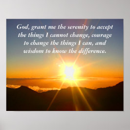 Póster Oración por la serenidad _ poster