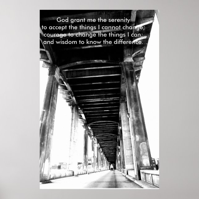 Póster Oración por la serenidad Poster motivacional (Frente)