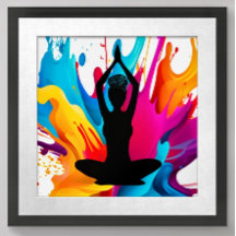 Oración Pose Yoga mujer trenzada bun Color espirit