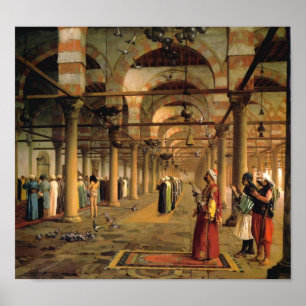 Póster Oración Pública En La Mezquita De Amr, El Cairo