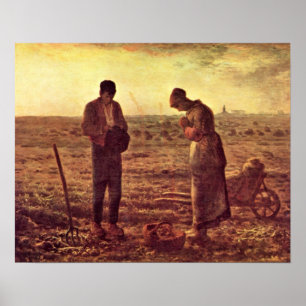 Póster Oración vespertina de Jean-Francois Millet