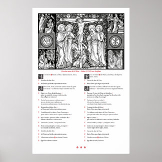 Póster Oraciones antes del Poster de masas (latín y españ