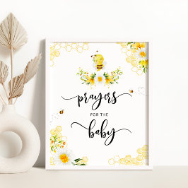 Póster Oraciones de abejas florales por el bebé
