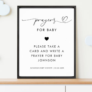 Póster Oraciones de guiones de corazón para el Rótulo de 