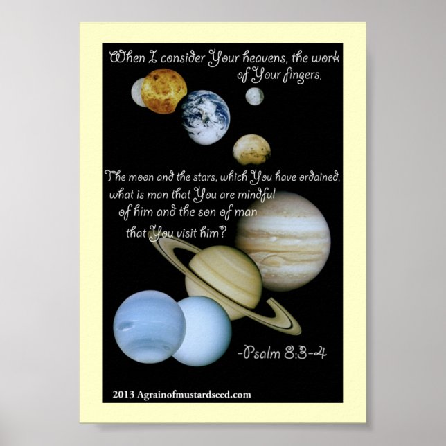 Póster Oraciones de las Escrituras Biblias (Frente)