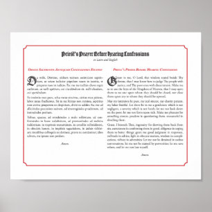 Póster Oraciones del sacerdote antes de la confesión