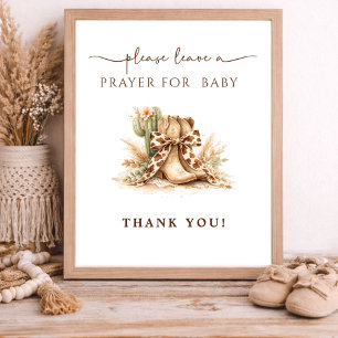 Póster Oraciones neutrales para baby shower con tema del 