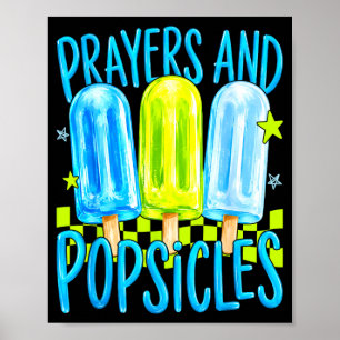 Póster Oraciones y paletas divertidos niños cristianos de