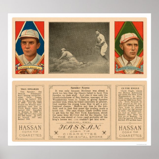 Póster Orador clasifica el béisbol Red Sox 1912 (Frente)