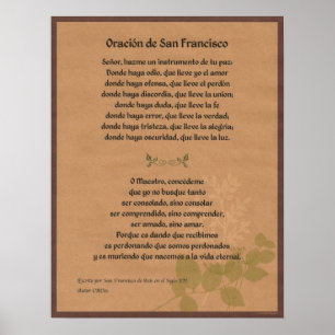 Póster Orancion de San Fransisco