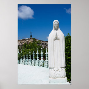 Póster Orando Virgen María